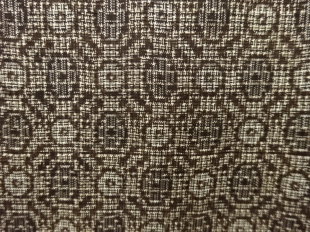 JAPANESE KIMONO / ANTIQUE KIMONO / DORO OSHIMA TSUMUGI / WOVEN ABSTRACT